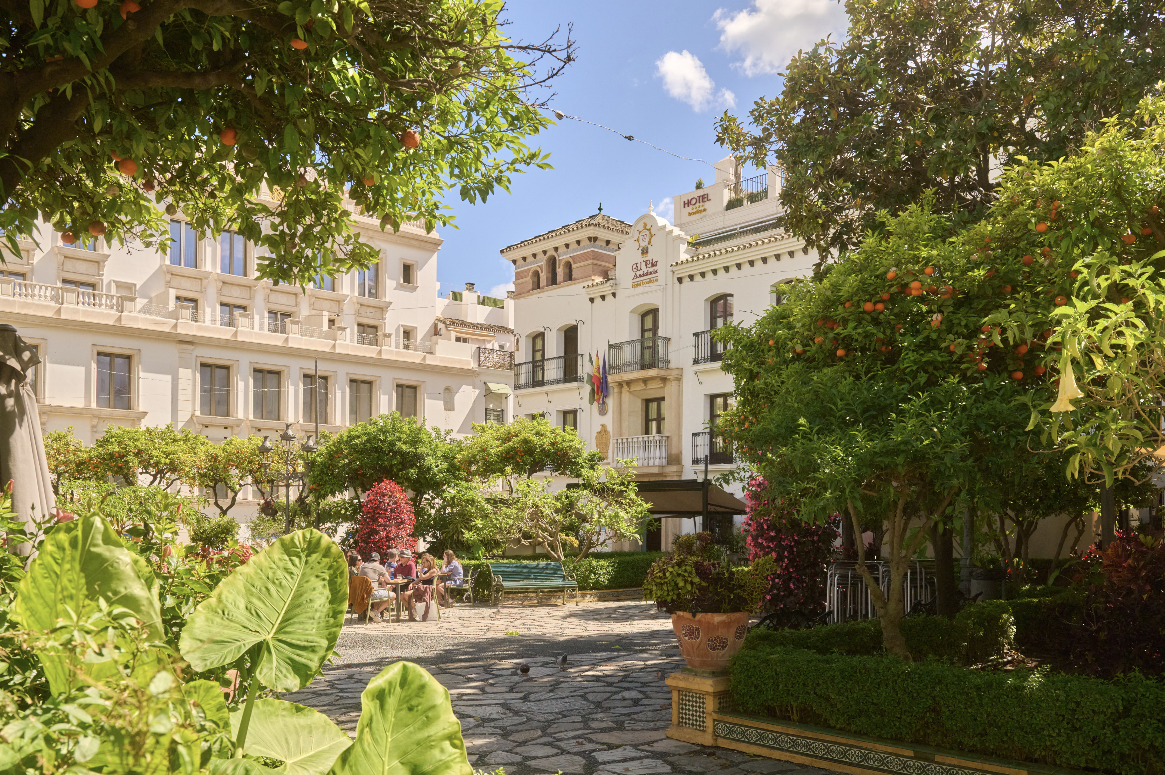 plaza de las flores en Estepona